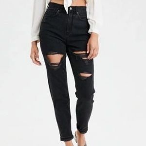 American Eagle Black Mom Jeans